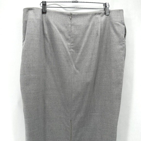 Fabiana Filippi‎ Maxi Skirt Back Zip Womens XL Grey Wool Cashmere Capsule Preppy - Picture 5 of 12